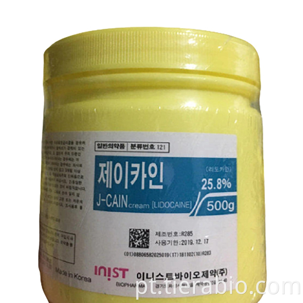 Creme anestésico coreano tatuagem indolor 25,8% lidocaína Creme anestésico 500g SPA uso para rosto e corpo